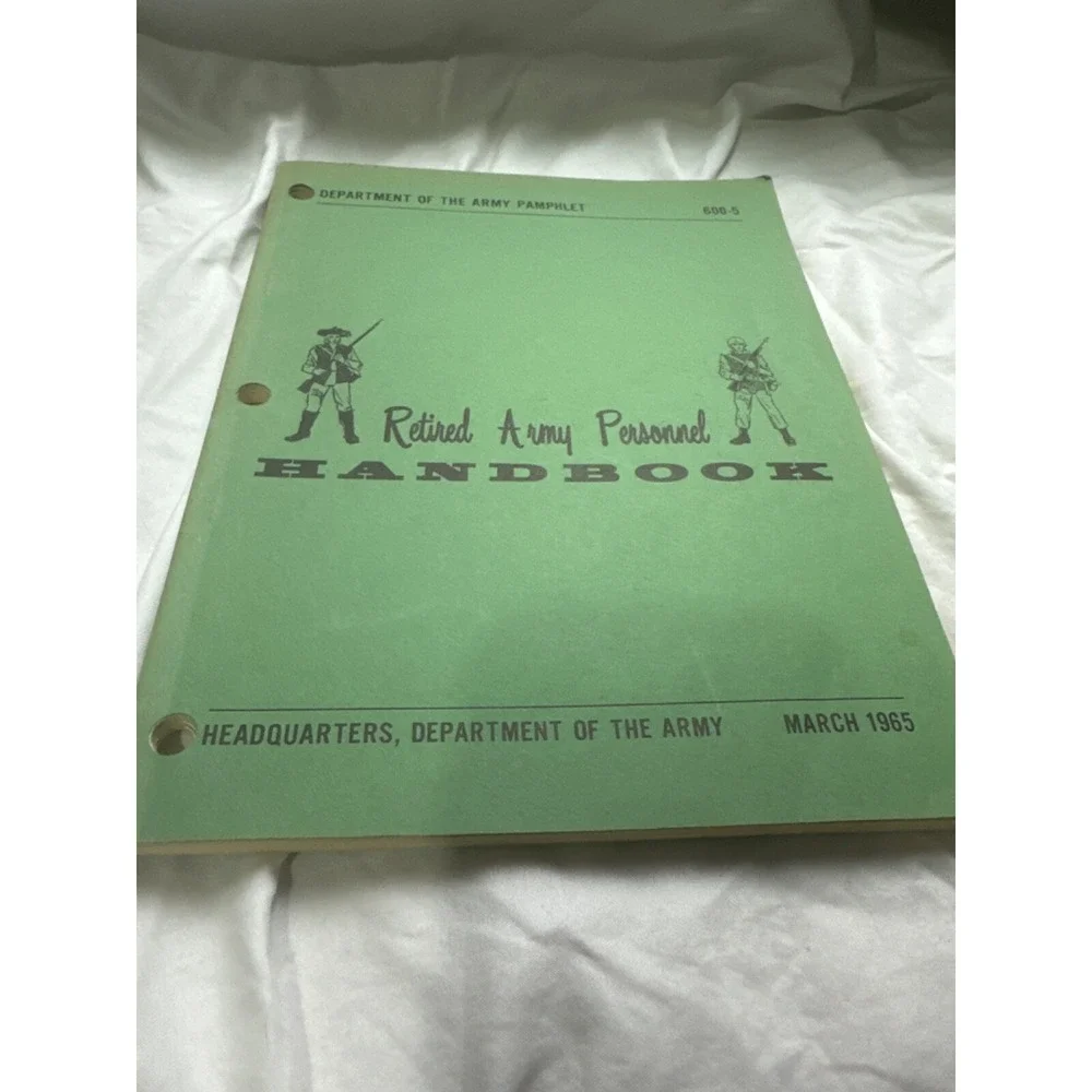 Vintage March 1965 Retired Army Personnel Handbook Army Pamphlet Booklet